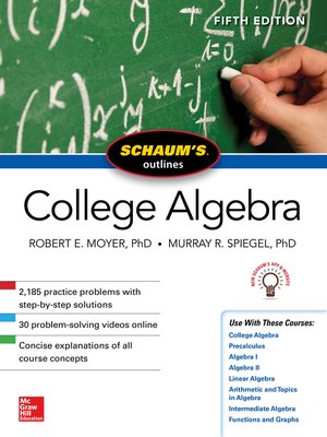 cover image of Schaum's Outline of College Algebra